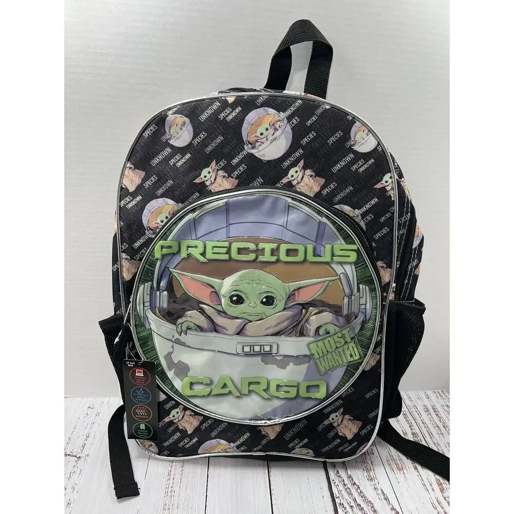 Star Wars Mandalorian Baby Yoda Reflective Backpack Laptop 17